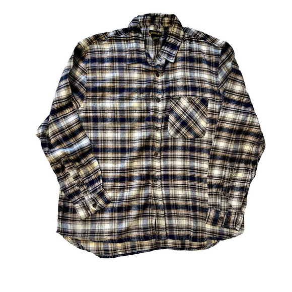 Stanley Plaid Flannel Button Down Shirt Size XL New With Tags - Picture 1 of 7